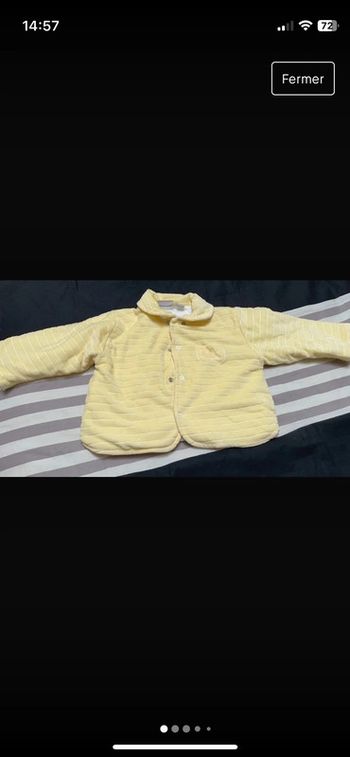 Gilet jaune clair Kiabi 9 mois