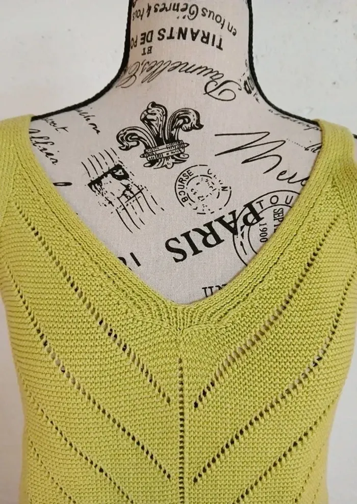 💚 Débardeur vert en tricot – Amisu – Taille M – Très bon état - photo numéro 6