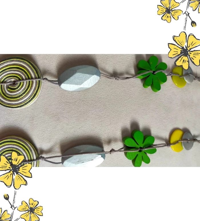 Collier long en bois - Collection Émeraude Urbaine - photo numéro 3