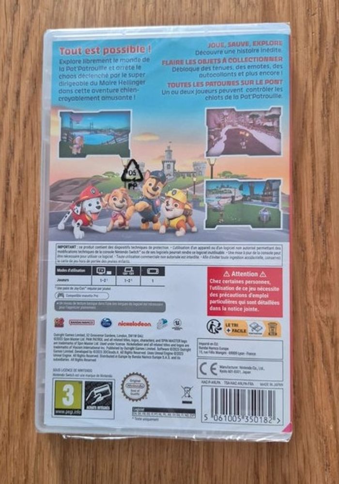 Jeu vidéo Paw Patrol / Pat Patrouille World - Nintendo Switch - Neuf Scellé VF - photo numéro 2