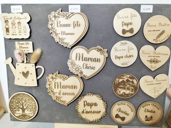 Magnet en bois personnalisable