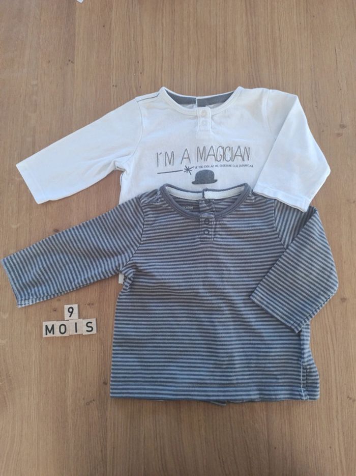 Lot de 2 tee-shirts ML Vertbaudet