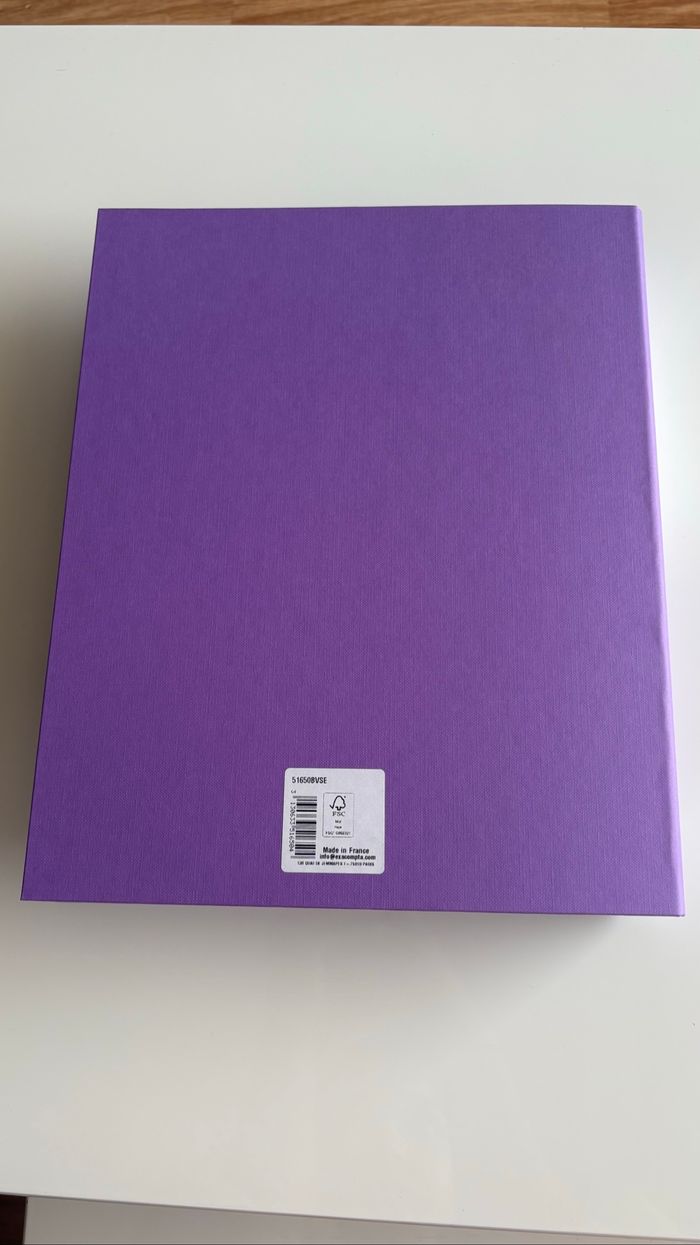 Classeur rigide violet 4 anneaux - photo numéro 3