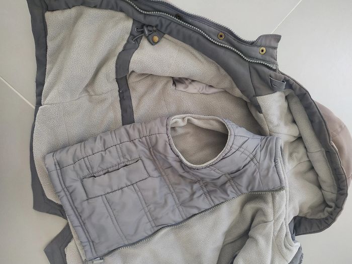 Parka 3 en 1 avec blouson amovible gris Vertbaudet 4 ans 102 cm - photo numéro 6