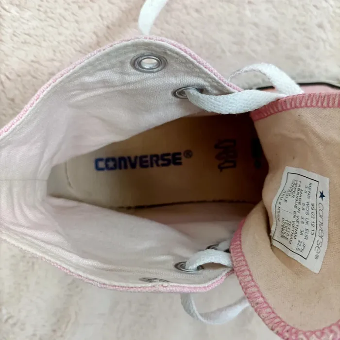 Paire de converse roses claires taille 36 - vintage - photo numéro 7