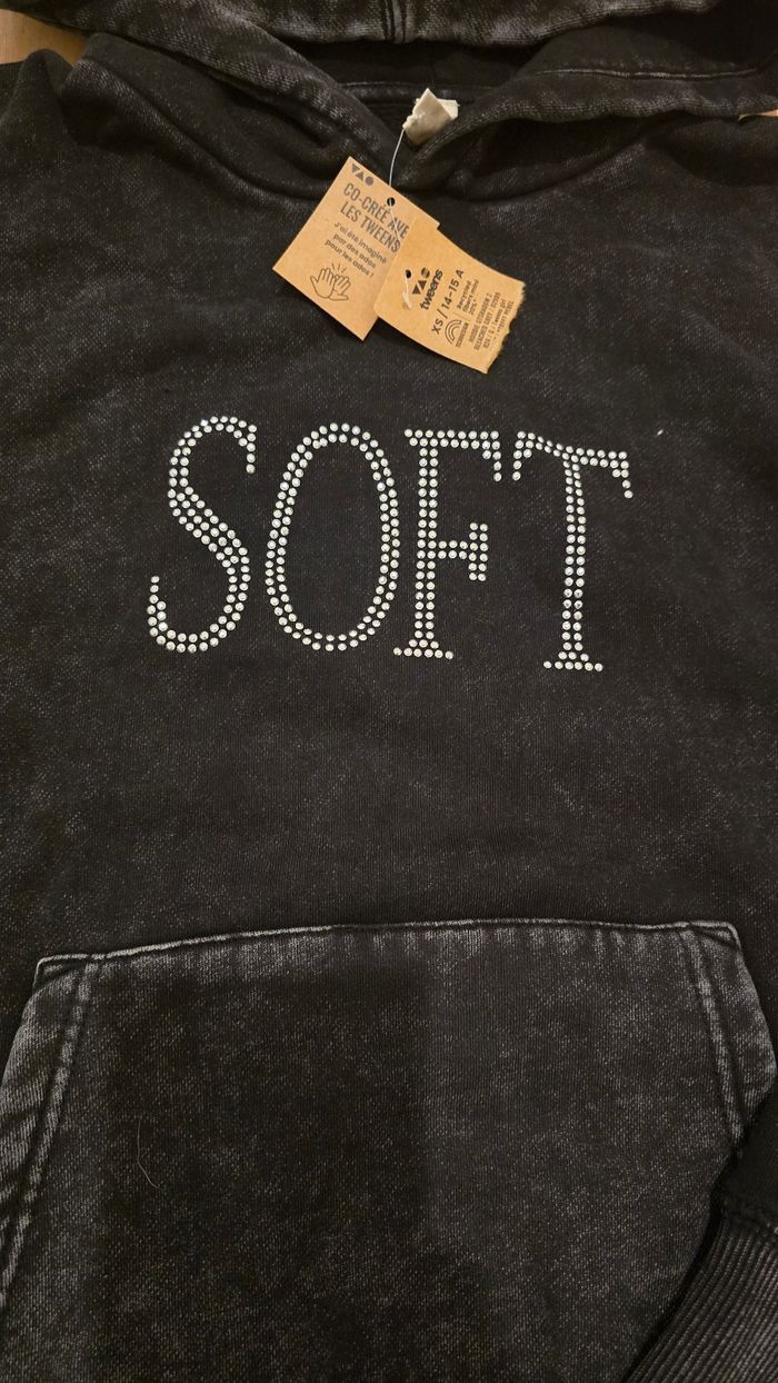 (Neuf non porté) 🏷 superbe sweat XS fille 🏷🤩😍🩷 - photo numéro 3