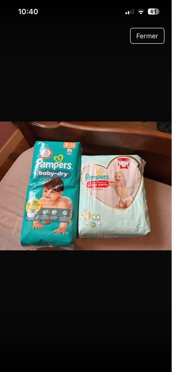 Couches Pampers taille 3