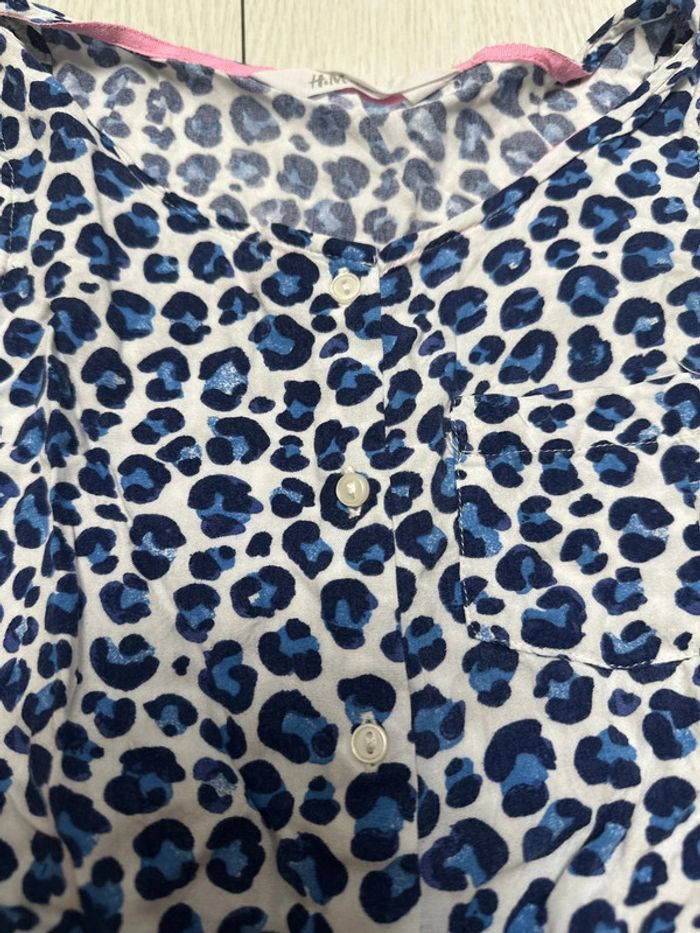 Chemise nouée Top, motif léopard bleu, H&M huit ans - photo numéro 2