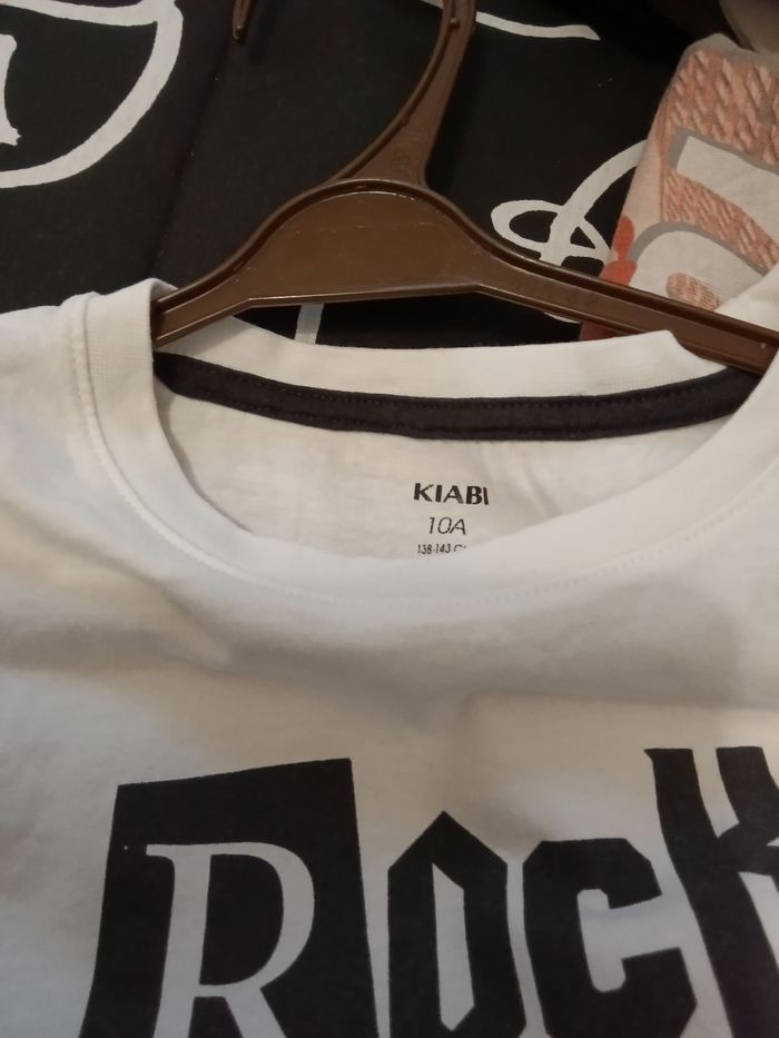 Tee-shirt Kiabi blanc et noir - photo numéro 2