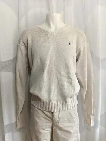 Ralph Lauren " Pull tricot vintage crème" t. M