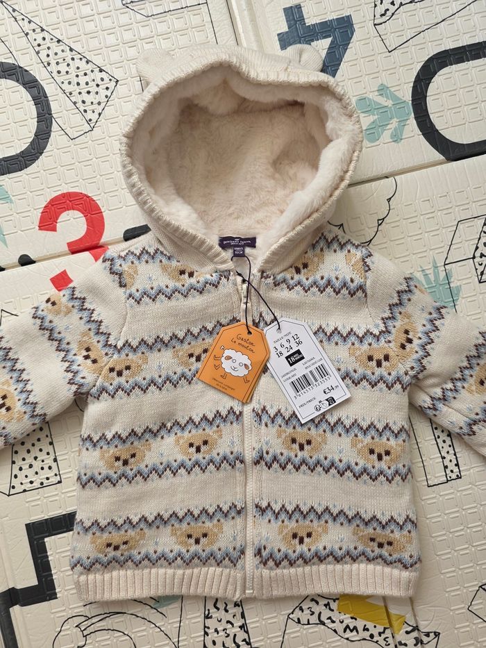 Gilet à motif jacquard et mouton Sergent Major - photo numéro 2