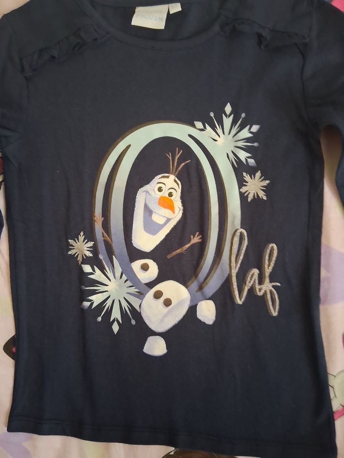 T-shirt manches longues Olaf taille 6 ans - photo numéro 2