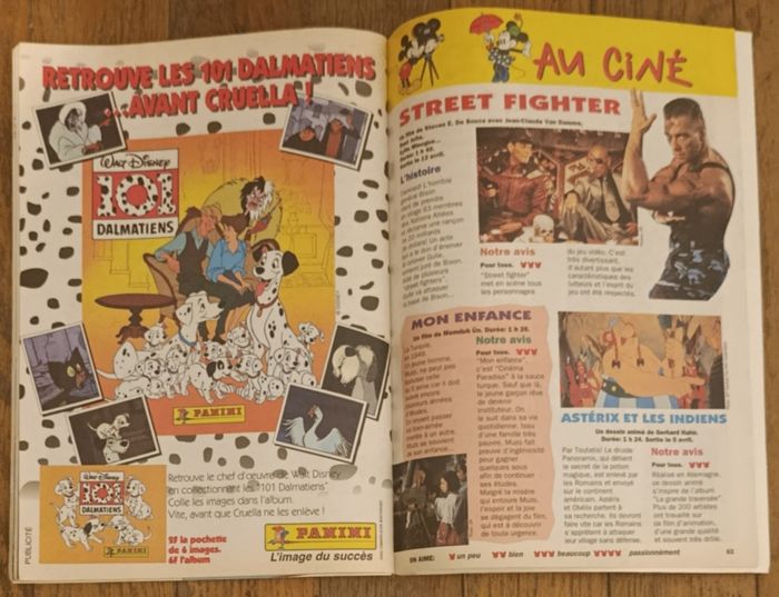 Ancien journal de Mickey avec 8 vignettes les 101 dalmatiens N°2234 de 1995 vintage - photo numéro 4