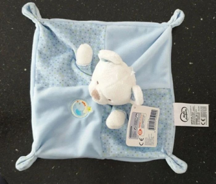 Doudou ours bleu, neuf étiquette