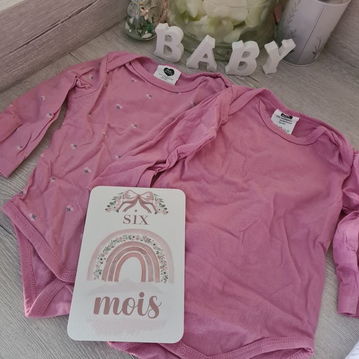 Lot de 2 body 6 mois Mots d'enfants