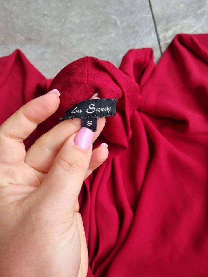 Chemisier fluide rouge taille S - photo numéro 3