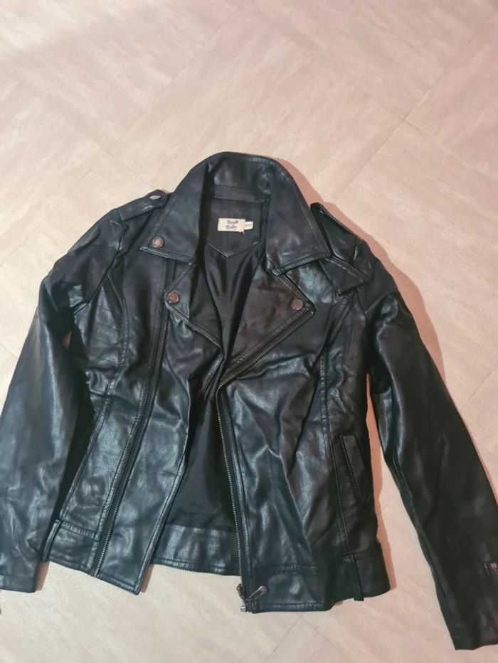 Veste en similicuir fille