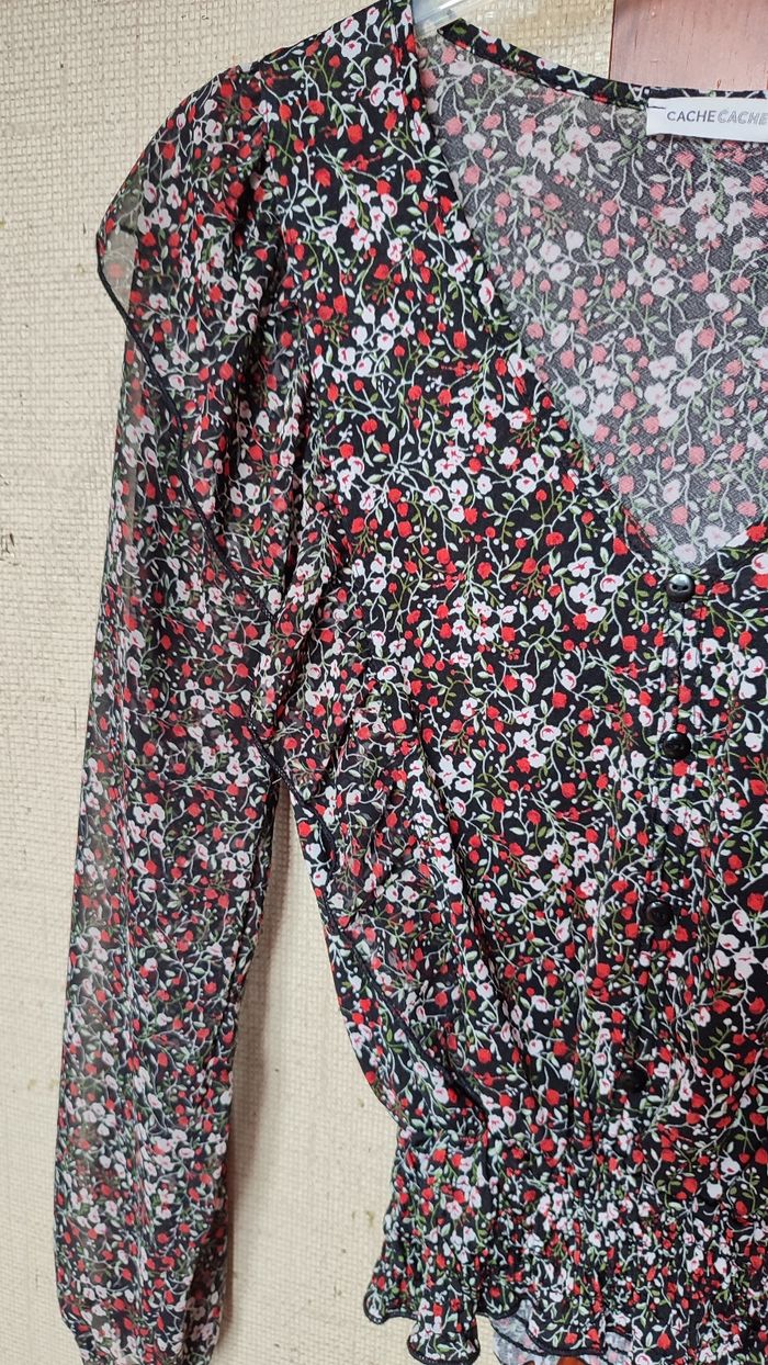 Blouse fleurie taille XS - photo numéro 4
