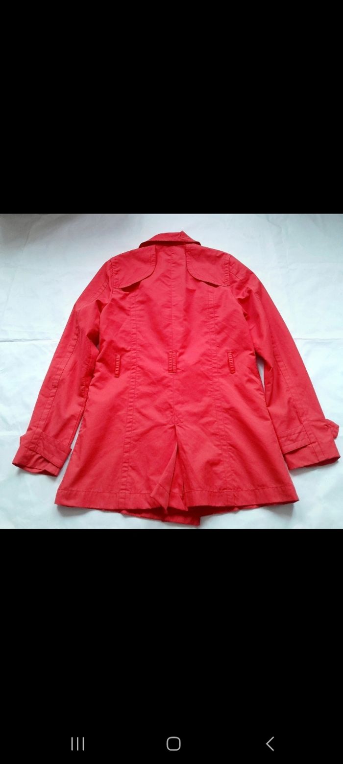 Manteau Trench femme rouge à gros boutons Tex Woman taille 40 - photo numéro 2