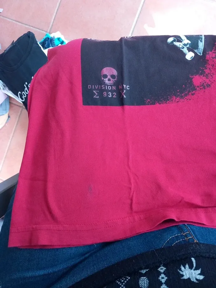 T-shirt rouge Skate nation - photo numéro 4
