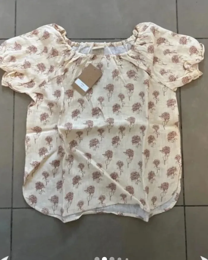 Chemisier fille beige en 12 ans lililotte