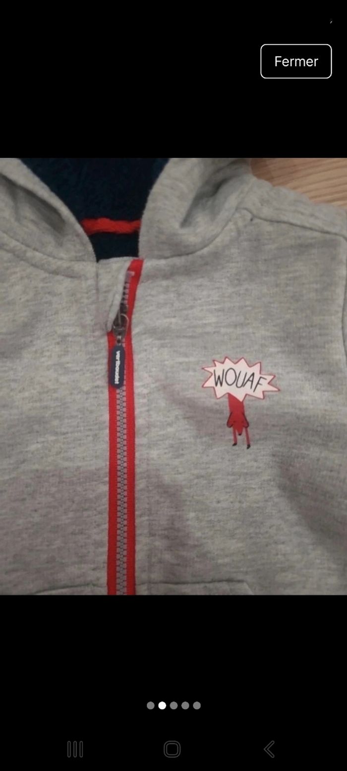 Gilet zippé fourré verbaudet - photo numéro 2