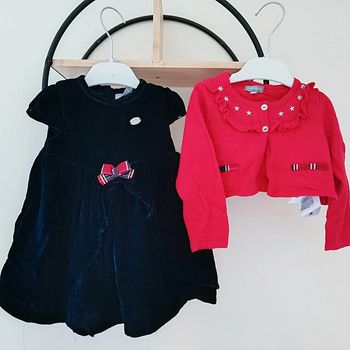 12 mois ensemble sergent major robe hiver et gilet assorti