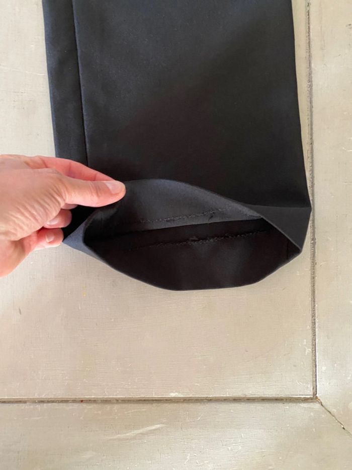 Pantalon La City noir coupe droite longueur 3/4 taille 38 - photo numéro 3