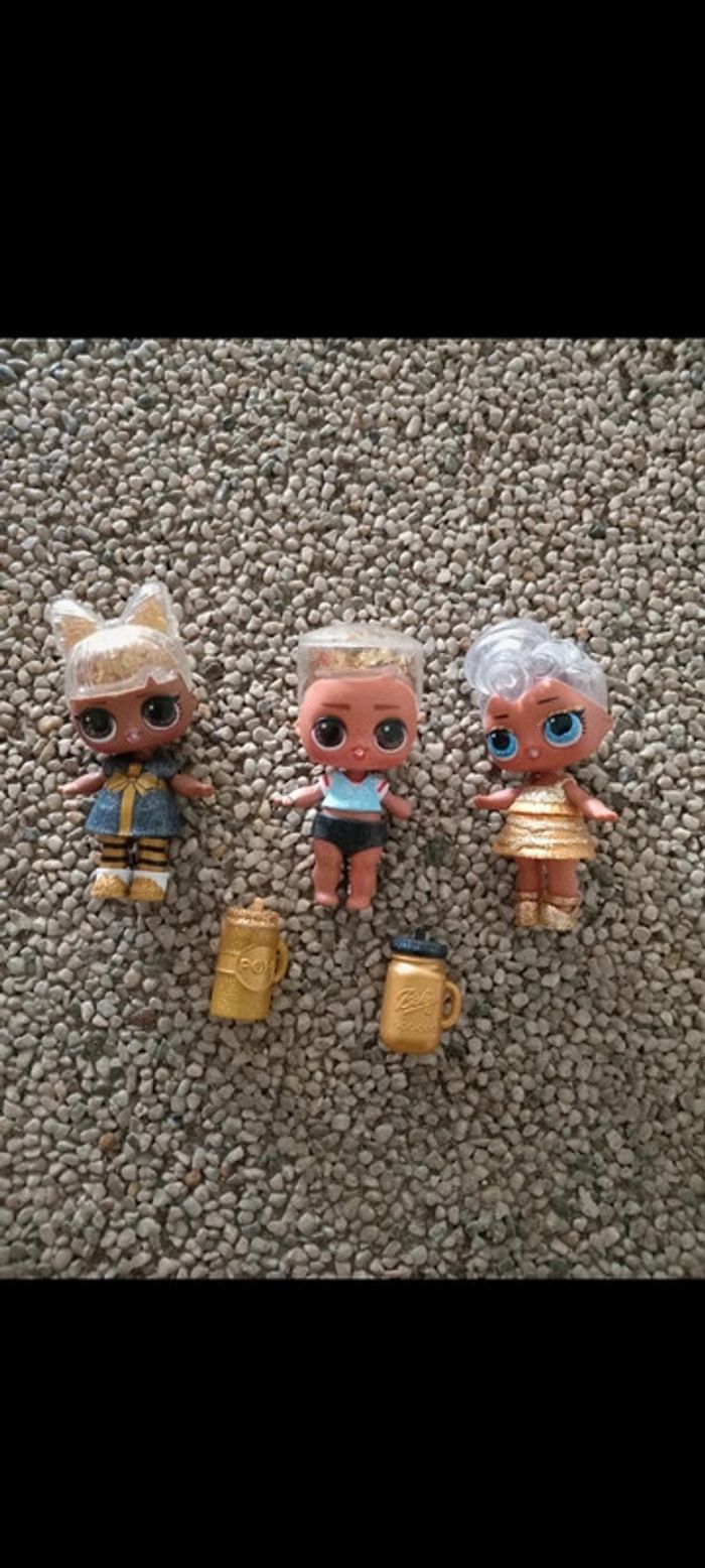 Lot de 3 poupées lol