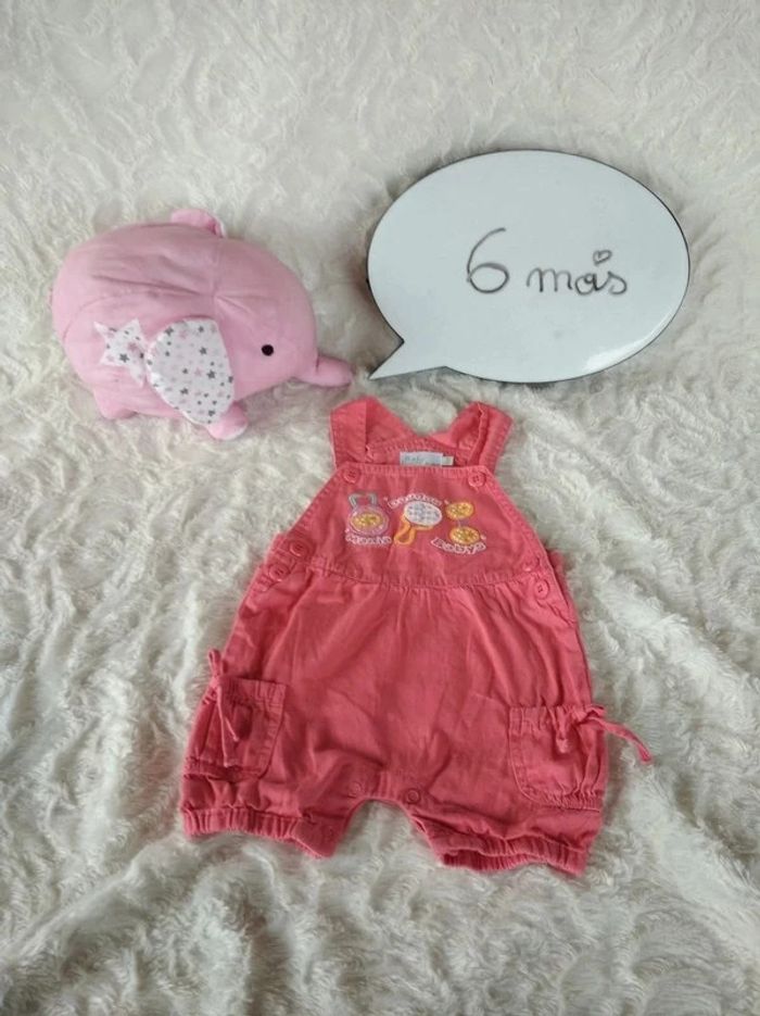 Combinaison barboteuse été Fille 6 mois Baby by Vet 100% coton