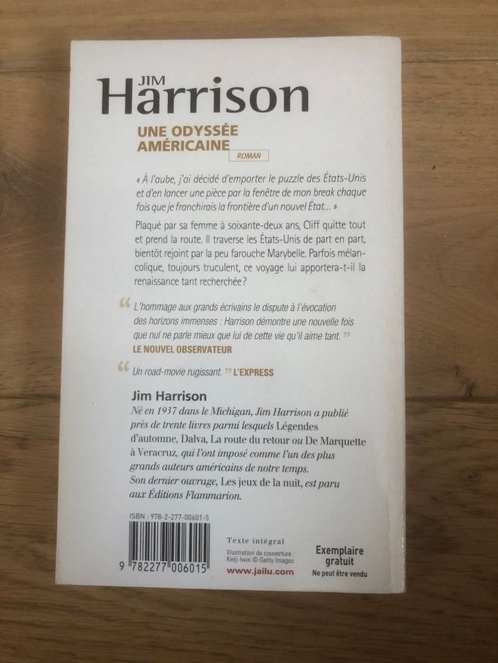 Une odyssée américaine - Jim Harrison - photo numéro 2