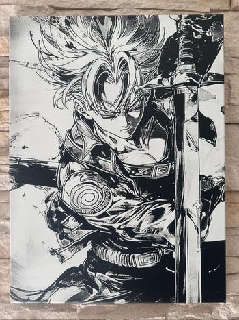 Tableau Trunks futur épée Dragon Ball en toile 30x40cm