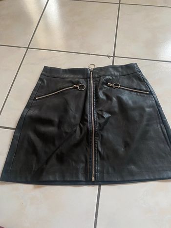 Jupe simili cuir taille s