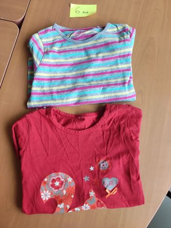Lot 2 t-shirt manches longues 6ans