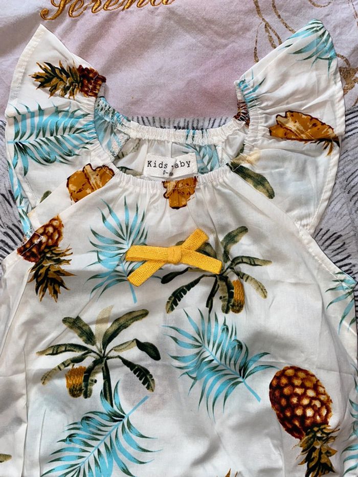 Barboteuse ananas tropical, neuf sans étiquette, 0-6 mois. - photo numéro 2