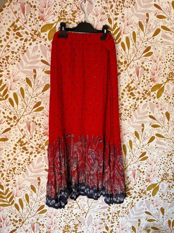 Jupe longue rouge bohème