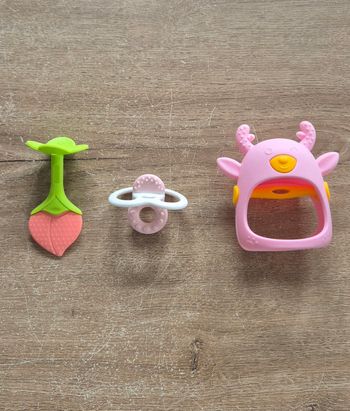 Lot anneaux de dentition silicone 