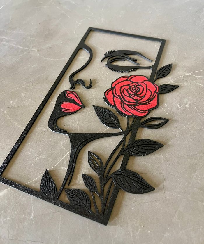 Art Mural Femme Rose - photo numéro 2