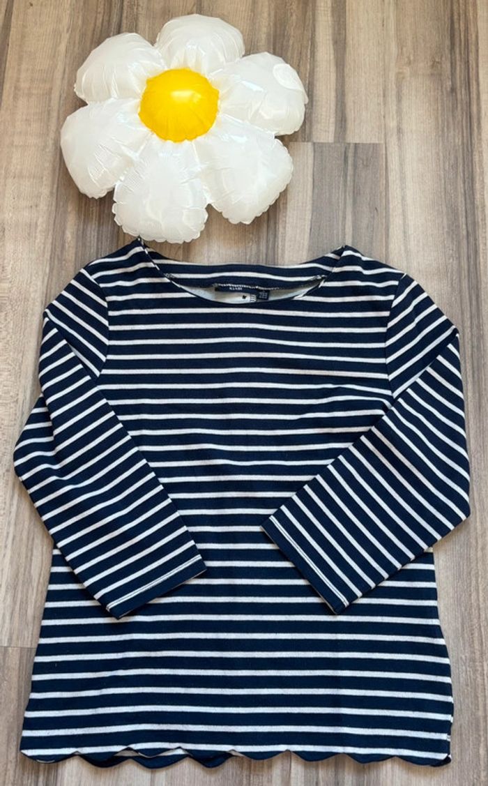 T-shirt manche longue marinière - photo numéro 2