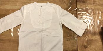 Chemise blanche manches longues col mao