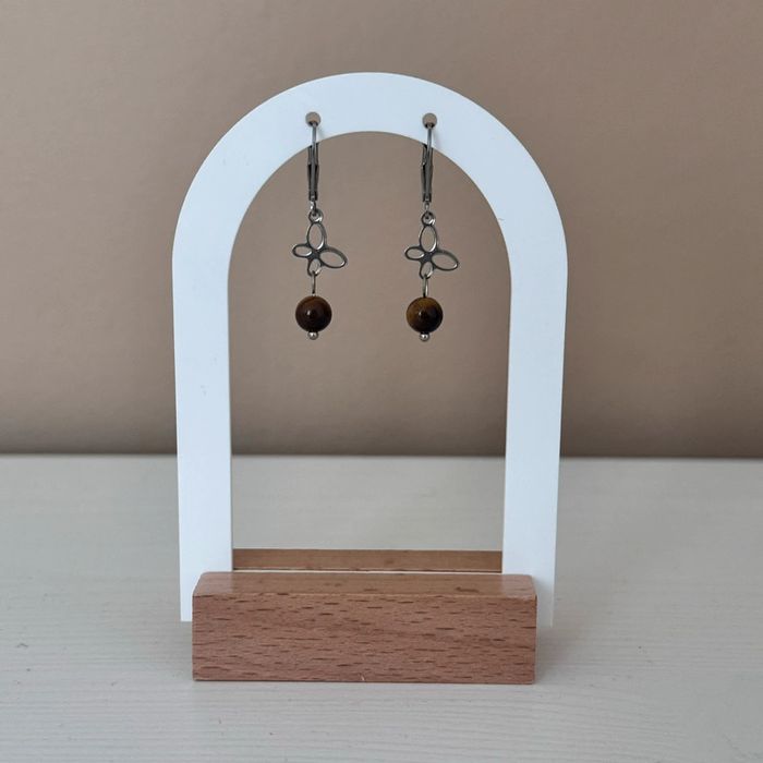 Boucles d’oreilles acier inoxydable argentées
