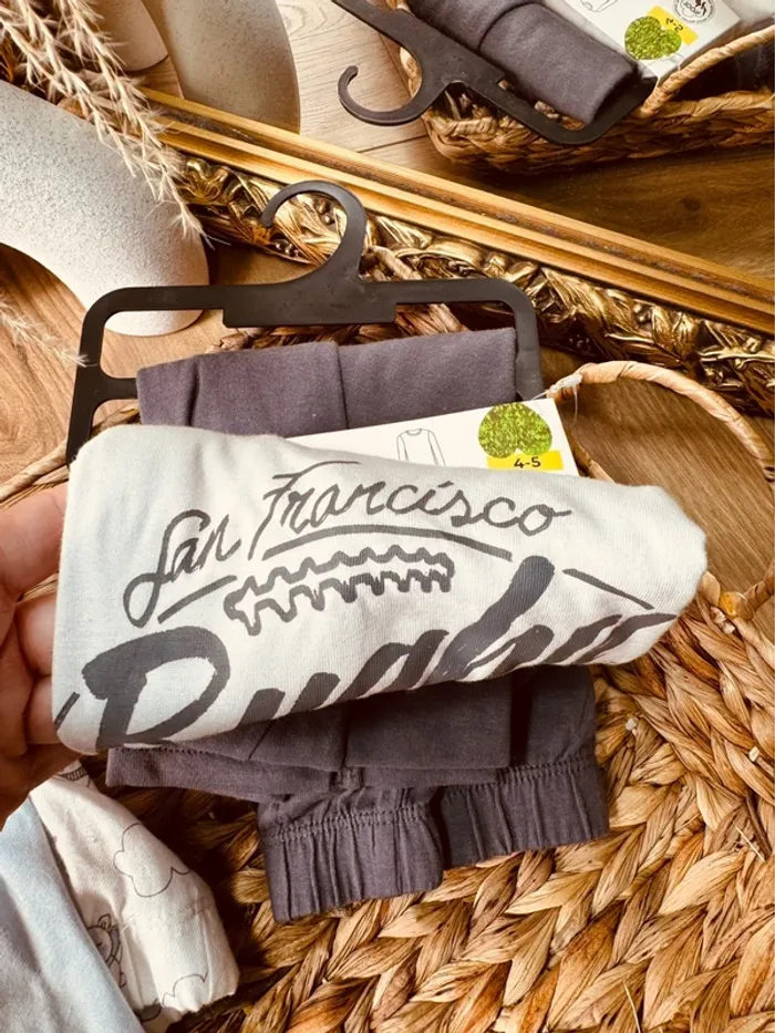 Taille 4-5 ans lot de 2 pyjamas 2 pièces coton et flanelle fille Tex bleu gris Neufs 🌸 - photo numéro 5