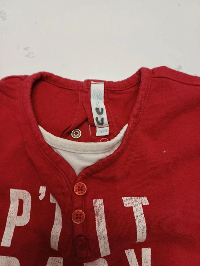 Lot 5 t-shirts Garçon manches longues 12 mois Gemo très bon état - photo numéro 15