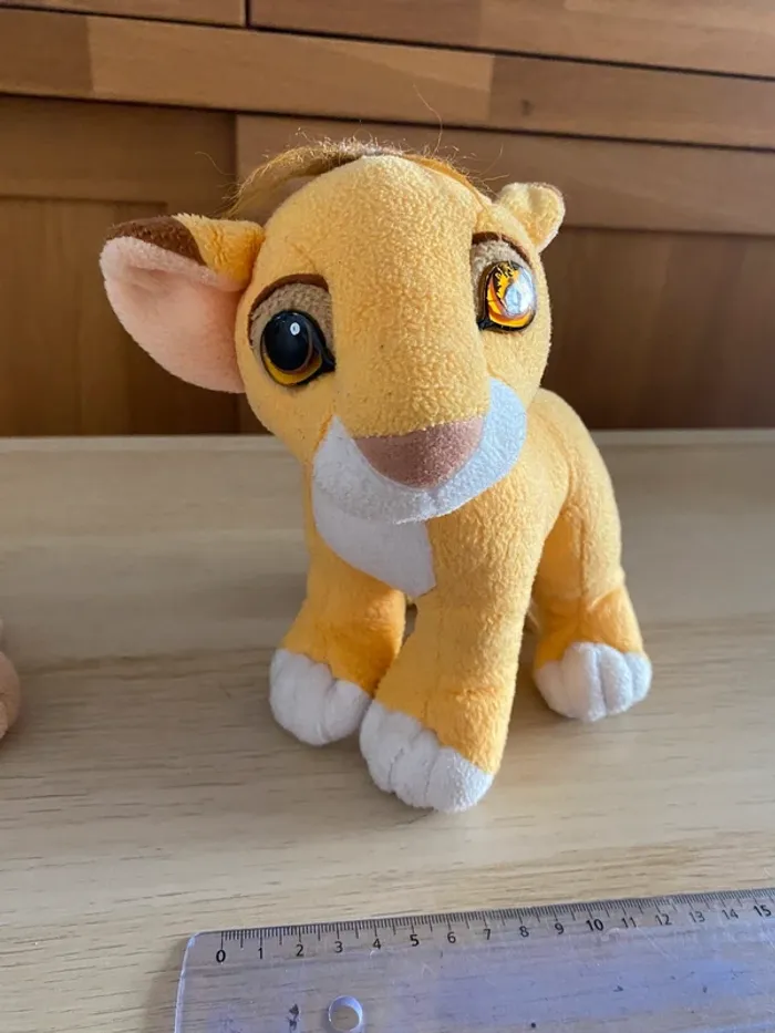 Peluches Disney roi lion King Simba Nala lionceau nez aimanté plush 1995 - photo numéro 9