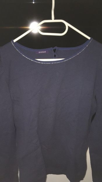 Tee shirt manche longue bleu marine