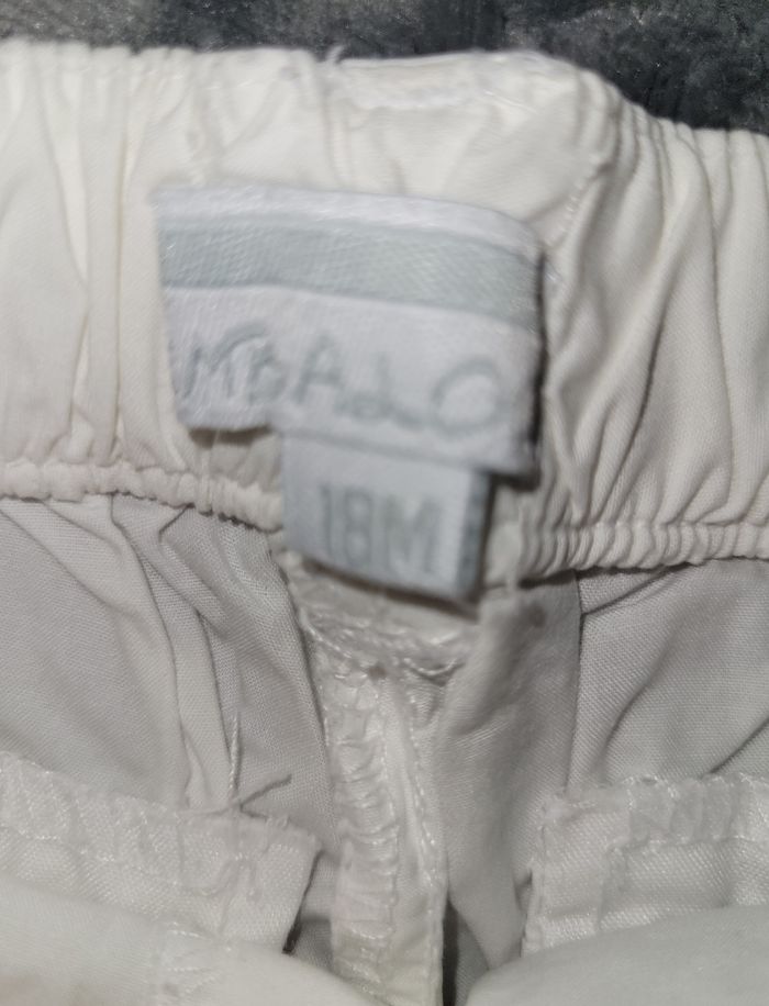 Pantalon couleur blanc taille 18 mois - photo numéro 3
