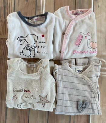 Lot pyjamas hiver fille 6 mois