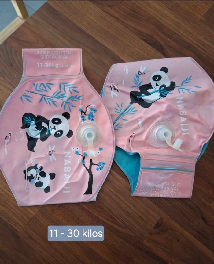 Brassards bébé fille rose/bleu panda 🐼 decathlon 11-30 kgs - photo numéro 2