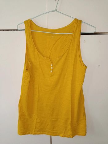 Débardeur camaïeu moutarde 38