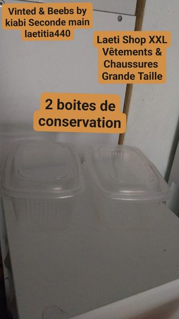 2 boîtes de conservation